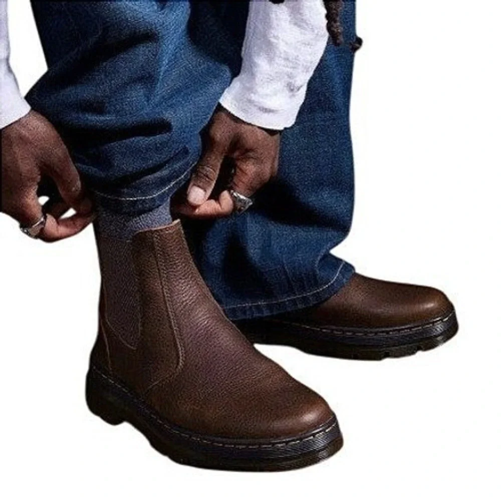 Dr. Martens Embury Ambassador Chelsea Boots Brown‎ Leather Mens 5 Womens 6 NEW